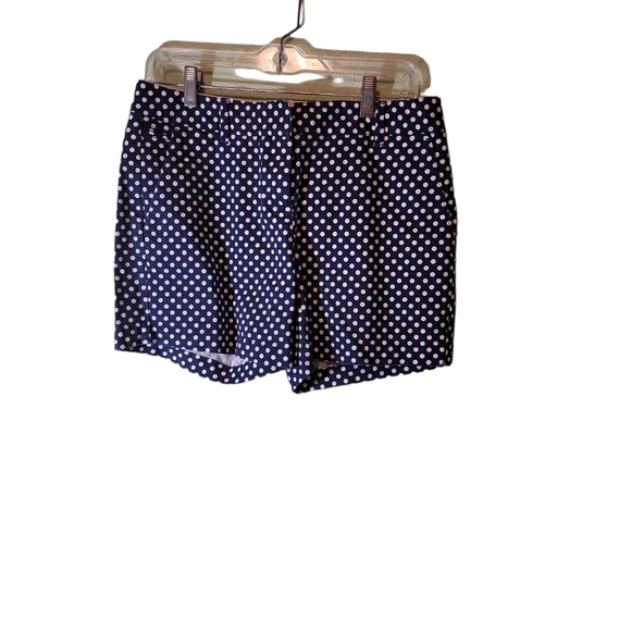 Lands' End Pants - Lands End Y2K Polka Dot Blue White Natical Not Too Low Rise Shorts Sz4